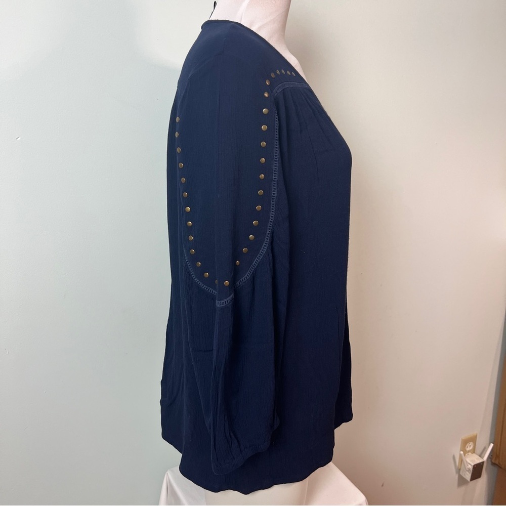Como Vintage Gold Embellished Relaxed Blouse - Picture 4 of 8